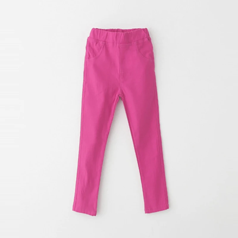 Детские штаны, детские леггинсы, модные детские штаны для мальчиков, узкие брюки ярких цветов для девочек, эластичные брюки для малышей 2-11