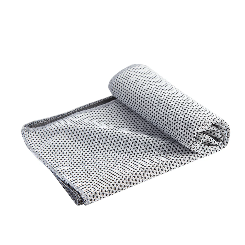 Portable Reusable Heat Relief Instant Cooling Cold Chill Sports Cozy Towel Running Biking Jogging Gym Gift Grey Cozy Towel - Цвет: Серый