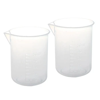

Plastic Capacity Measuring Cup Beaker Laboratory Set 50ml 10 Pcs Clear