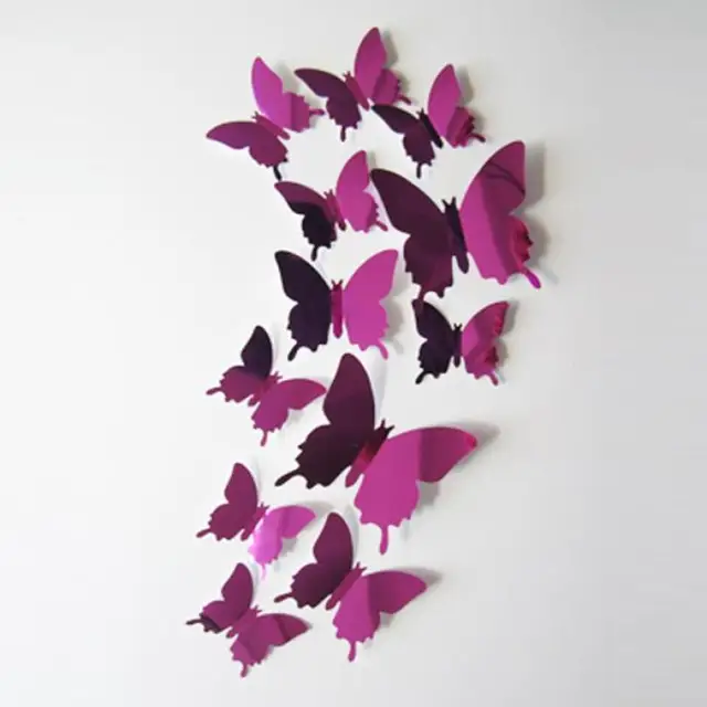 2018 Wall Stickers Decal Erflies Mirror Art Home S Hot 2018 Wall Stickers Decal Erflies Mirror Art Home S Hot Pink Living Room Bedroom Beautiful Wallpaper