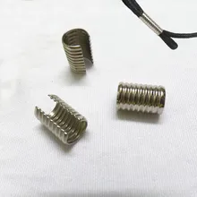 100 шт 7*13 мм металлический круглый обжимной шнур крепеж для крепления веревки кожаный канат для DIY для изготовления украшений вручную фурнитура поставщика