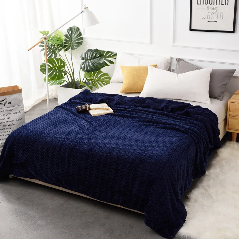 

2018 New style high quality thickened blanket solid color blanket