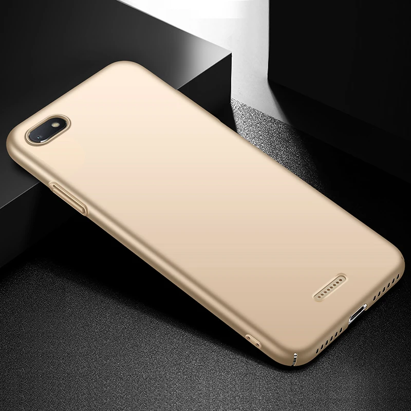 YonLinTan Coque чехол для Xiaomi Redmi 6 6A Pro 6pro Жесткий ПК на роскошный простой, матовый Защитная задняя панель для телефона Etui - Цвет: gold