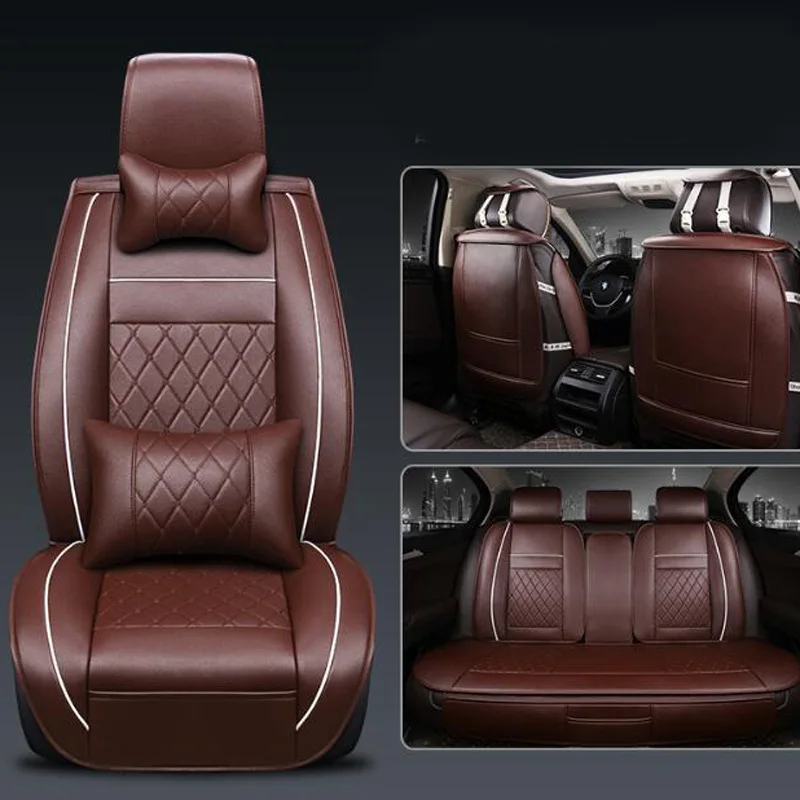 Чехлы для автомобильных сидений универсальные из искусственной кожи автомобильные чехлы для передних и задних сидений для hyundai solaris ix35 i30 ix25 Elantra accent tucson Sonata