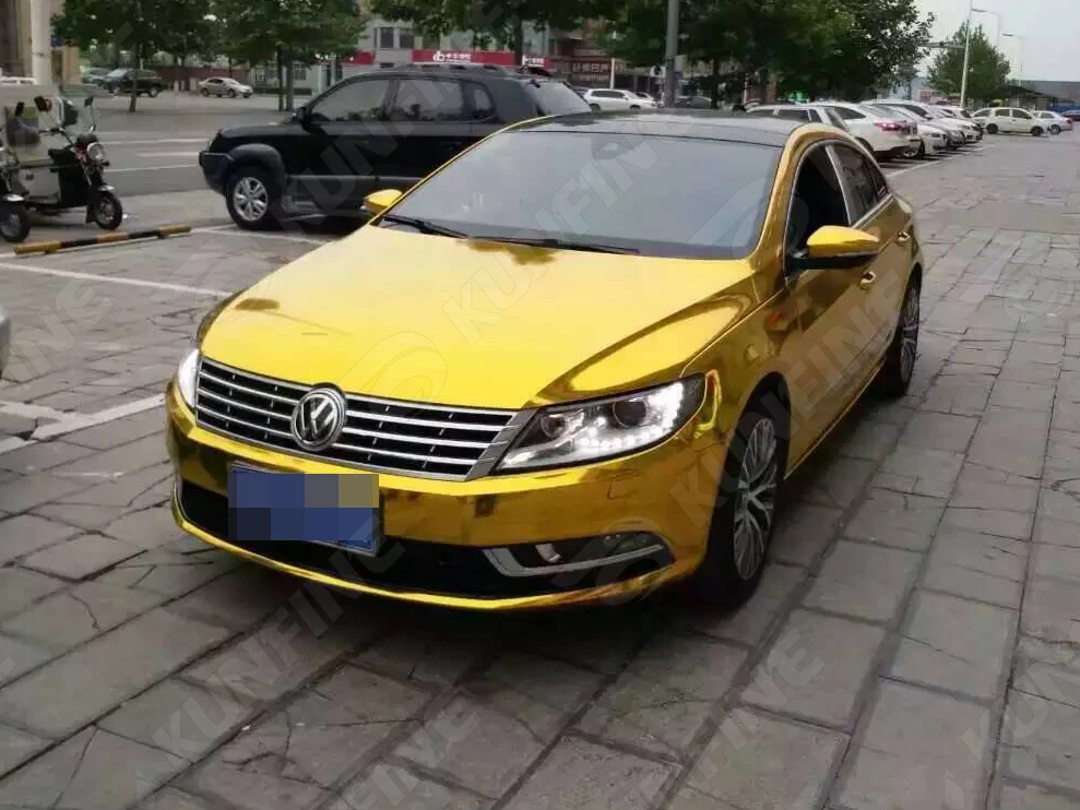 Автомобильный Стайлинг Обёрточная бумага хром золото Автомобильная виниловая