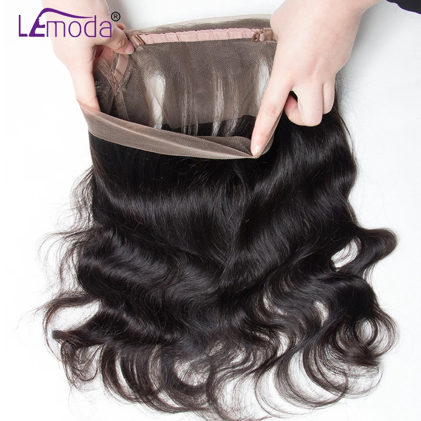 360 синтетический Frontal шнурка волос синтетическое закрытие волос бразильский волосы remy средства ухода за кожей волна с ребенком волос 100%