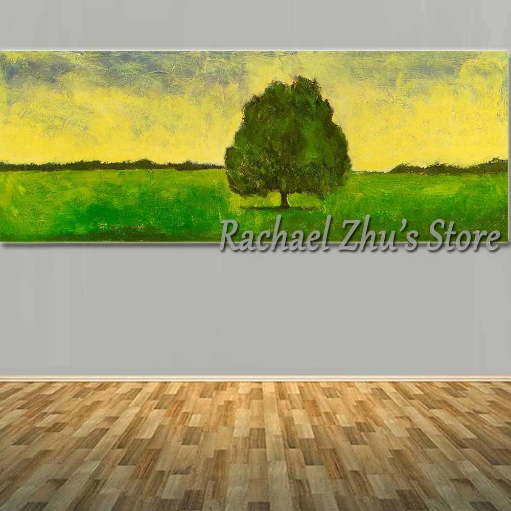 

Super Large Size Hand Painted Abstract Tree Landscape Oil Painting On Canvas Tree Wall Picture Living Room Home Wall Art Decor