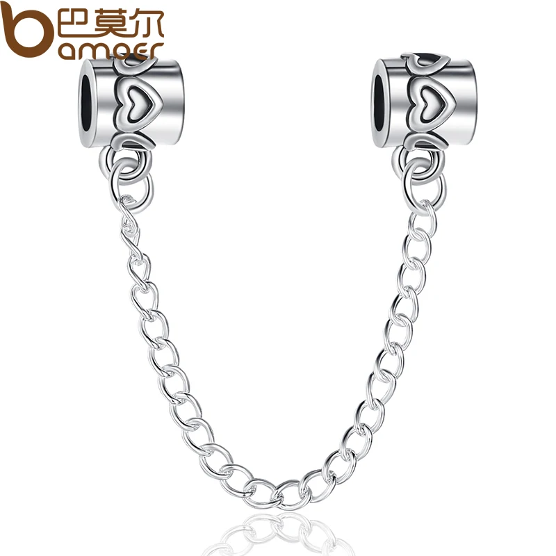 Original European Charm Fit Bracelet Safety Chain Authentic Stopper Original European Charm Fit Bracelet Safety Chain Authentic Stopper Jewelry Making Silver Color Accessories Pa5278 In Beads From