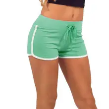 Женские спортивные шорты больших размеров для полных девушек, фитнес, йога, горячие шорты, летние однотонные хлопковые спортивные шорты для бега, тренировки, высокие эластичные шорты