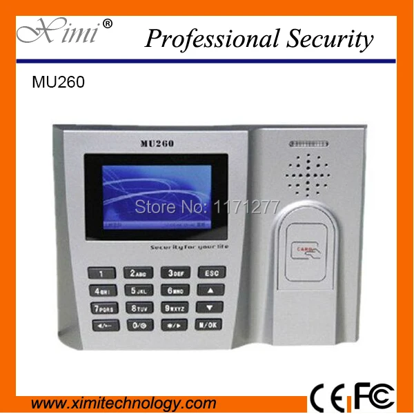 Card time attendance machine MU260 Mi fare 3 inch touch