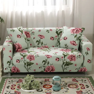 

Modern Flower Sofa Slipcovers Tight Wrap All-inclusive Slip-resistant Elastic Cubre Sofa Towel Corner Sofa Cover Couch Cover