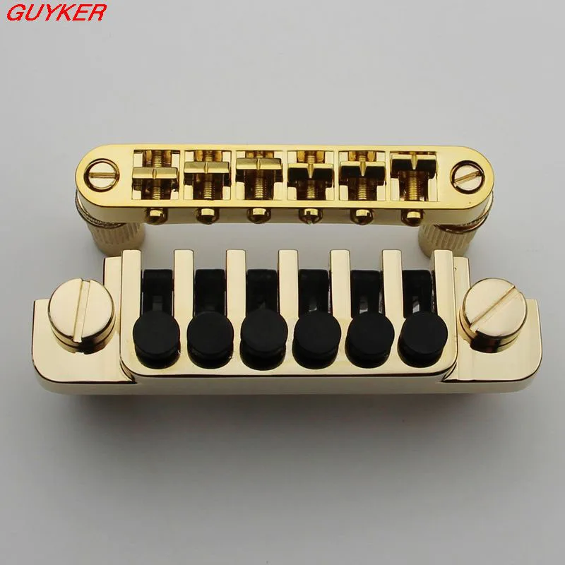 New LP Electric Guitar Bridge BM003 +Vintage Gold TP 6 Tailpiece Guitar