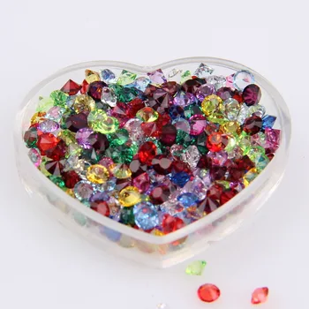 

SS6/SS12/SS16 About 1440pcs Resin Mix Color Sharp Bottom Bare Nail Rhinestone Nail Art Decoration