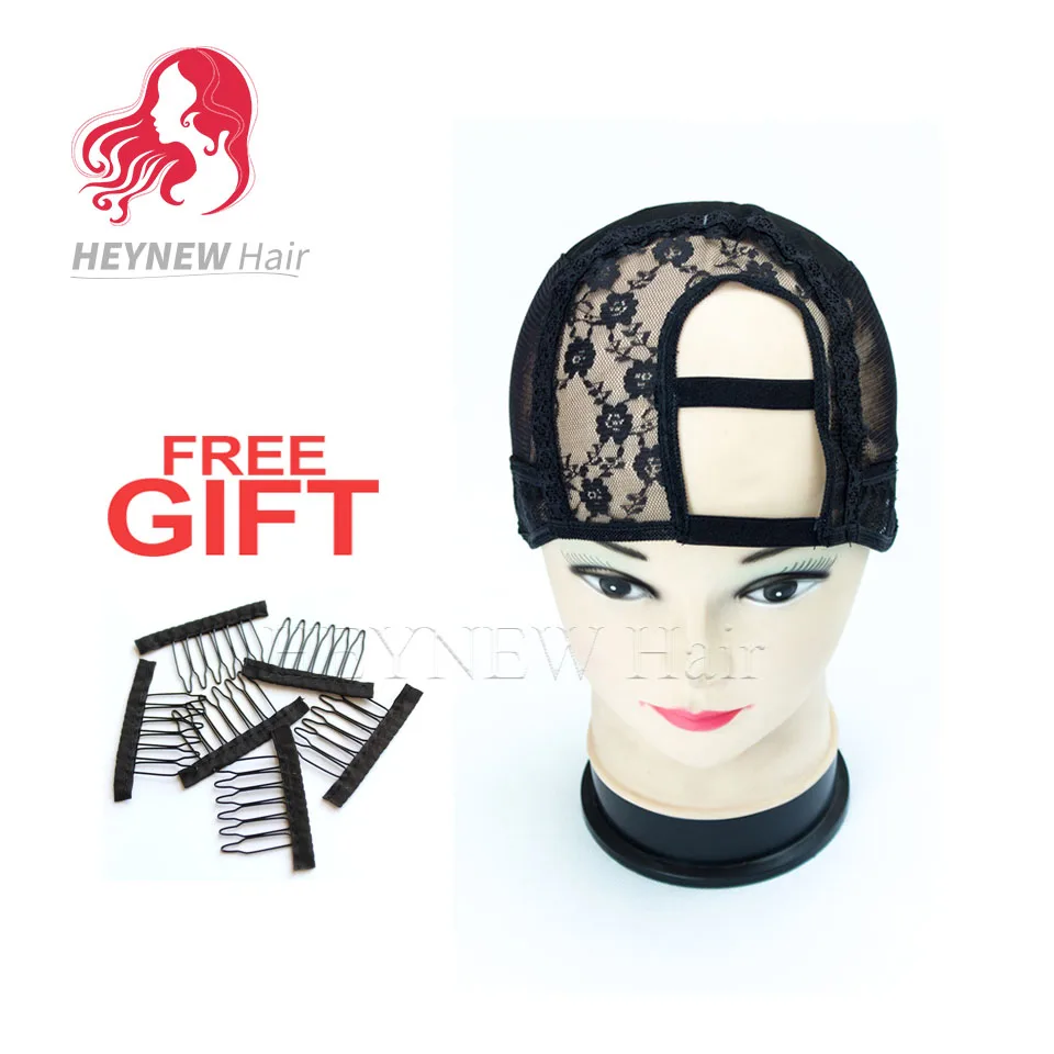 

5PCS/Lot U Part Wig Cap Top Quality Left/Right Parting To Choose U Part Cap For Making Wigs Adjustable Straps Back Free Shipping