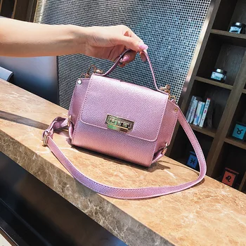 

HANSOMFY New Women PU leather Handbag Flap Crossbody Shoulder Messenger Bag Female Top-Handle Women Fashion small bags ML-97
