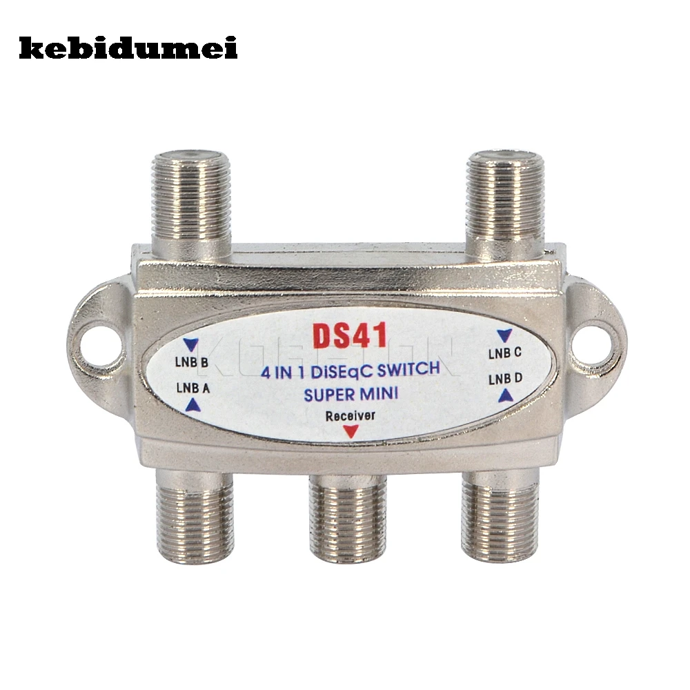 kebidumei 4x1 Satellite MultiSwitch Splitter FTA TV LNB Switch Cascade satellite 4 in 1 Out