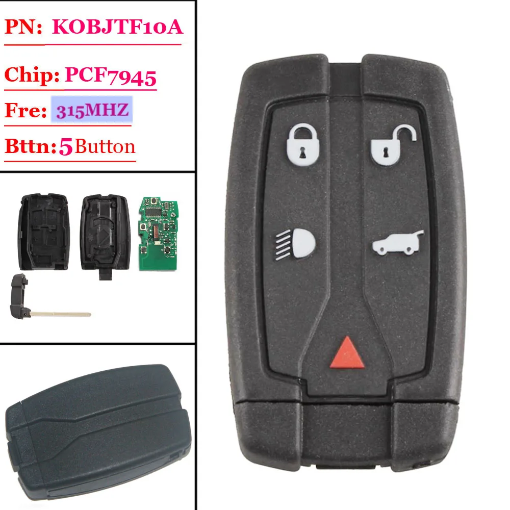 Сменная 4 + 1 кнопка дистанционного ключа карты с 315 МГц для Land Rover Freelander 2 2006 2007 2008 2009