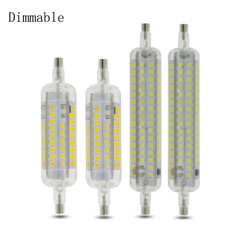 

R7S led light bulb Silicone 78mm 118mm 12W 25W Dimmable R7S Led Lamp 2835 220V-240V Lampada Led Replace Halogen Floodlight