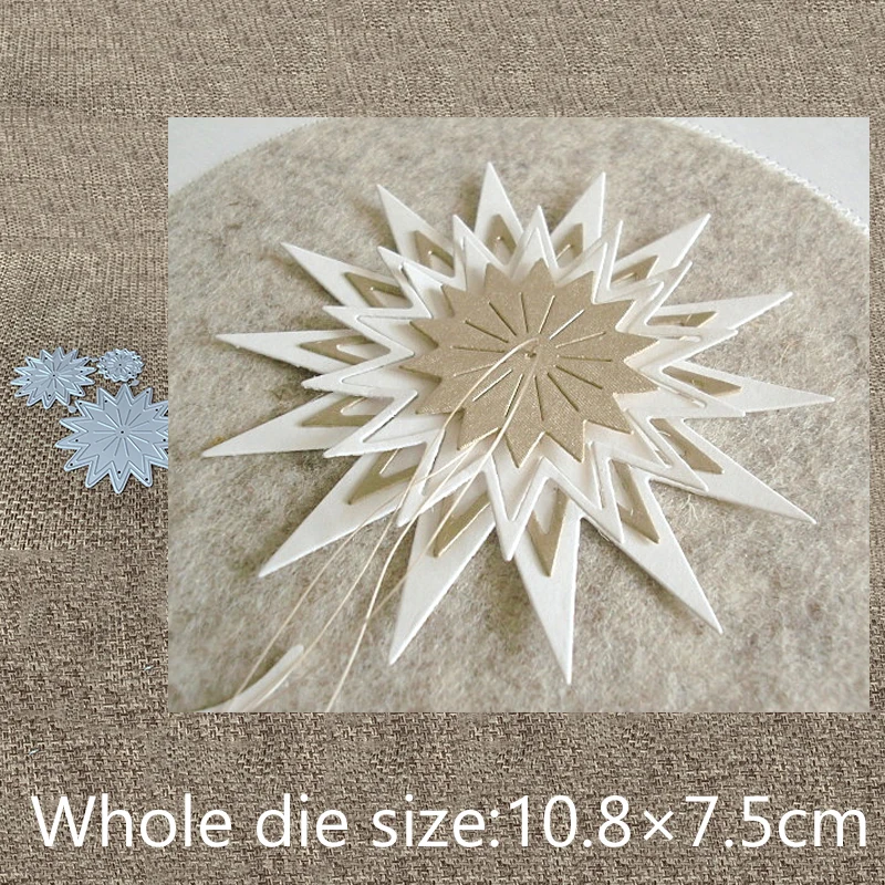 

New Design Craft Metal Cutting Die cut dies 3pcs star flower decoration scrapbook Album Paper Card Craft Embossing die cuts