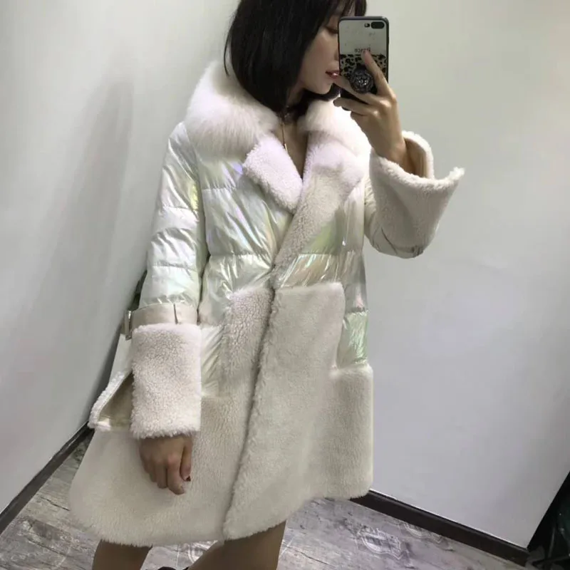 Real fur coat 2019 new plus size abrigos mujer invierno korean white down jacket skirt style parka real fox fur collar clothing Real fur coat 2019 new plus size abrigos mujer invierno korean white down jacket skirt style parka real fox fur collar clothing