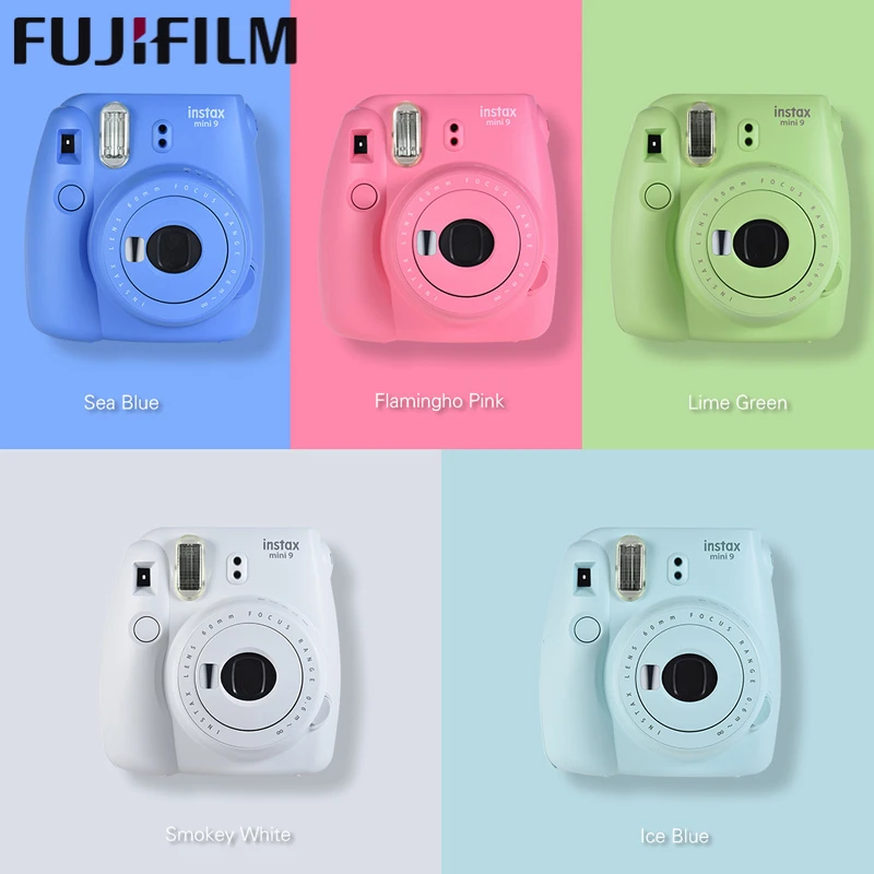 Натуральная 5 видов цветов fuji пленка Instax Mini 9 пленка глянцевая фотобумага для Камера fuji фото Камера поп-up объектив Авто замер мини с объектив для съемки крупным планом