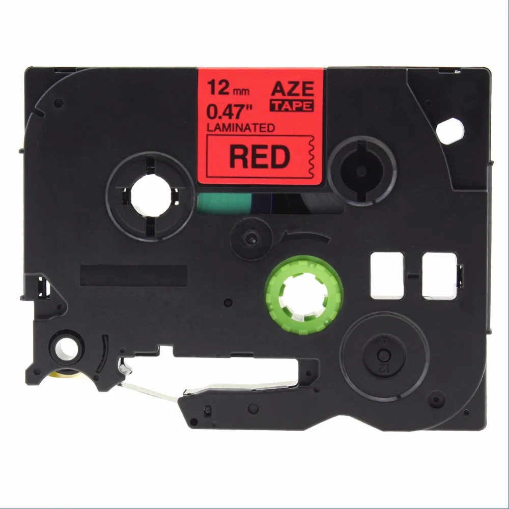 10 pcs/Lot Compatible for Brother Label Maker Tape 12mm*8m Black on Red
