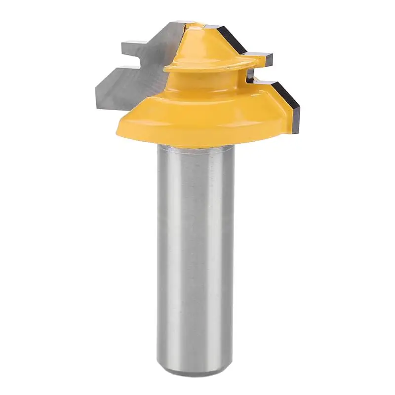 

45 Degree Lock Miter Slotted Router Bit 1/2 Inch Shank Woodworking Tenon Milling Cutter Tool Drilling Milling For Wood Carbide