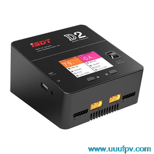 New Arrival ISDT D2 200W 20A AC Dual Channel Output Smart Battery Balance Charger