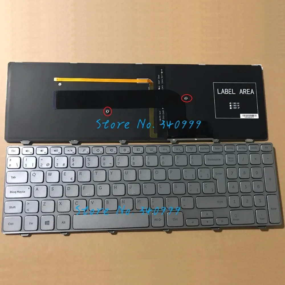 Новый для DELL Inspiron 15 7000 Series 7537 испанский с рамкой клавиатура подсветкой |