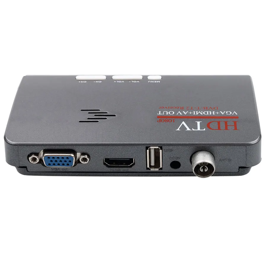 Kebidumei цифровой ТВ приставка 1080P HDMI DVB-T/T2 ТВ приставка VGA AV CVBS тюнер приемник с пультом дистанционного управления HDMI HD 1080P VGA DVB-T2