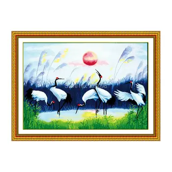 

Wholesale Needlework,Stitch,11CT 14CT Cross Stitch,Sets For Embroidery Kits,Five cranes picture Counted Cross-Stitching