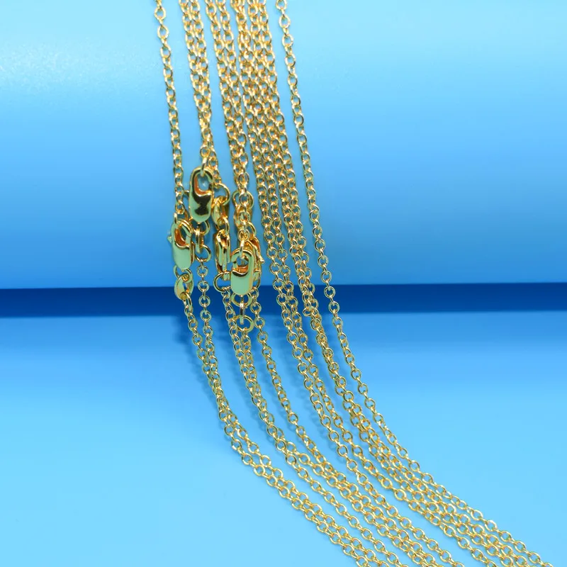 5 шт./лот промо-акция! золотое ожерелье модное ювелирное изделие Rolo "O" цепь 2 мм ожерелье 16-30 дюймов подвеска цепь