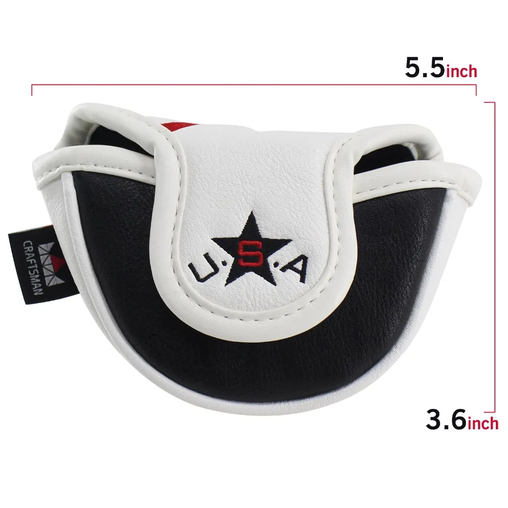 CRAFTSMAN GOLF USA Flag Red Stripes Mid Mallet Putter Head Cover (5)