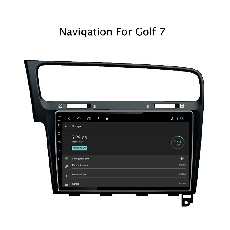 Clearance NAVITOPIA 10.1inch 2G RAM 32G ROM Android 8.1 Vehicle Car DVD Multimedia GPS Navigation for VW Golf 7 2014 2015 2016 2017 2018 4