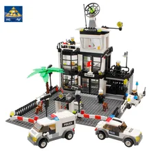 KAZI 631 Pcs Delegacia de Polícia Da Cidade Blocos de Construção figura de ação brinquedos do bebê para crianças blocos de construção de brinquedo tijolos