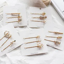 3 шт. хрустальные заколки для волос сплав резинки для волос жемчуг цветок головной убор для девочек Винтажные заколки для волос аксессуары для волос со стразами головной убор