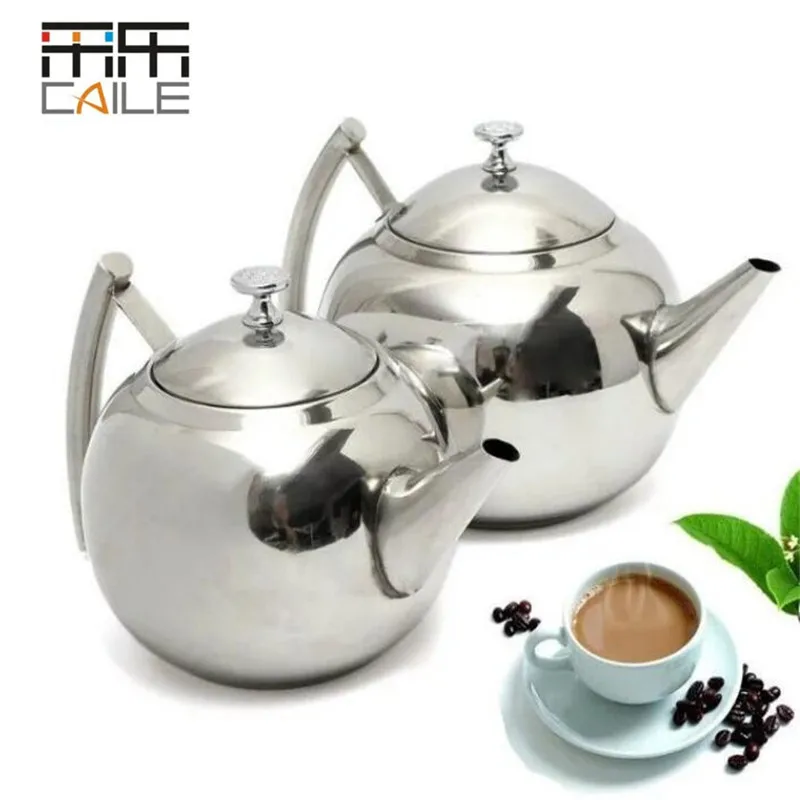 1-5-2L-Stainless-Steel-Teapot-Tea-Pot-Coffee-With-Tea-Leaf-Filter-Infuser-New