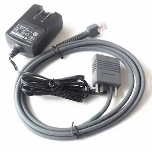 

6FT RS232 Serial Cable & AC Power Adapter for Motorola Symbol LS2208 Compatible