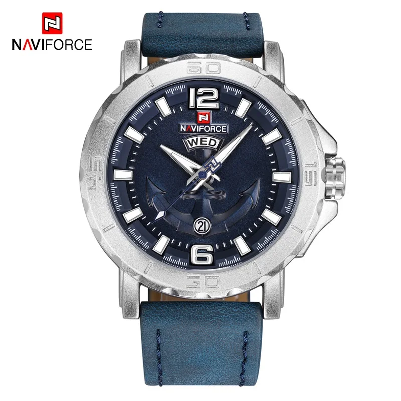 NAVIFORCE Men Watches Analog Date Clock Quartz Watch Men Army Military Wristwatch Luxury Brand Men