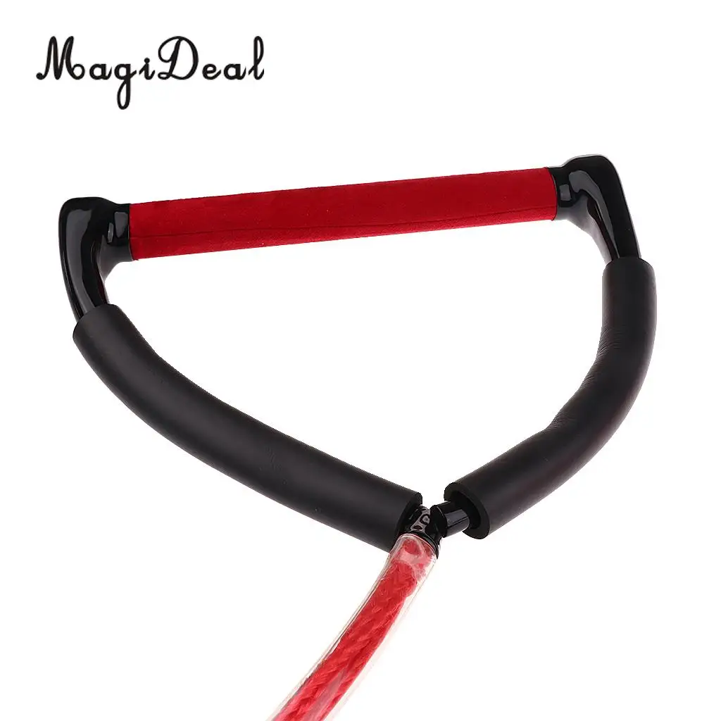 Double Handle Water Skiing Wakeboard Tow Harness Rope 1 Section 75' Feet Red/Orange for Surfing Boating Sailing Accessories