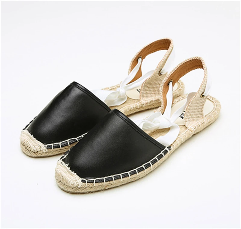 Women Fishermen Sandals Ankle Strap Canvas Linen Canvas Cotton Shoes Flats Soft Fisherman PU