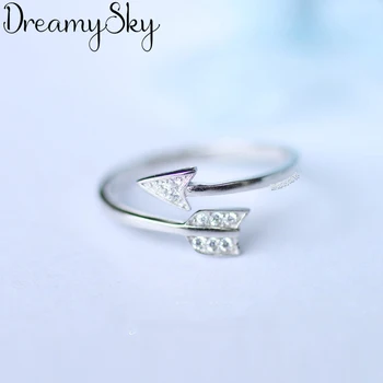 

Korean Fashion 925 Sterling Silver Arrow Adjustable Size Rings For Women Ladies Luxury Jewelry Trendy Antique Ring Anillos