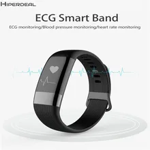 Умный напульсник SmartBand монитор сердечного ритма Фитнес браслет крови Давление ЭКГ-шагомер OLED IP67 Водонепроницаемый DE08b