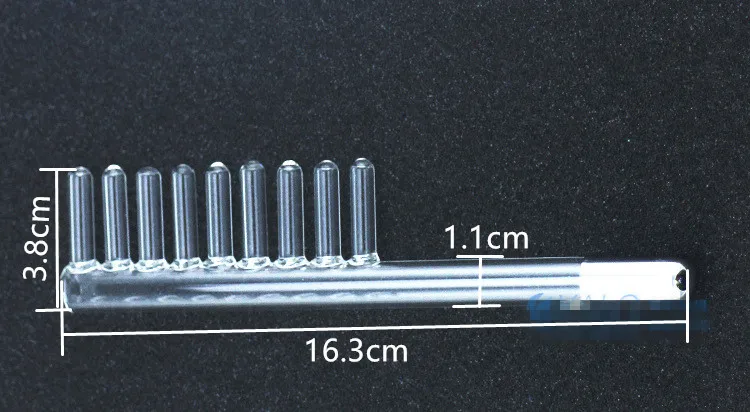 Высокочастотный стеклянный электрод, аксессуар, ВЧ электроды, оранжевая фиолетовая трубка, дарсонвалhair, массажер, палочка, прибор для ухода за кожей лица