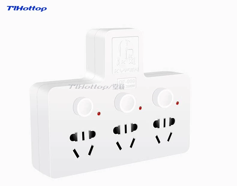 3 in1 белый стены 3Pin AC мощность зарядное устройство Outlet разъем для конвертера, адаптера с выключателем, 1 шт