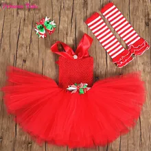1 комплект Детские комплекты с рождественским платьем для девочек зеленое красное платье-пачка с изображением снеговика Олафа и эльфа для маленьких девочек детская Рождественская одежда, костюм
