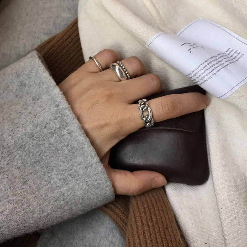 Женская подвеска из серебра 925 пробы с пеньковой веревкой|Кольца| |