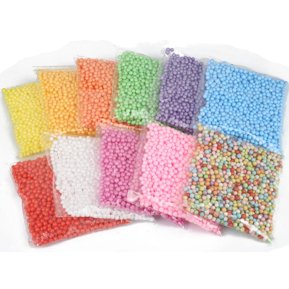 

900pcs/pack Mixed Color Polystyrene Styrofoam Filler Foam 5-10mm Mini Beads Balls Crafts Home Party Wedding Decoration