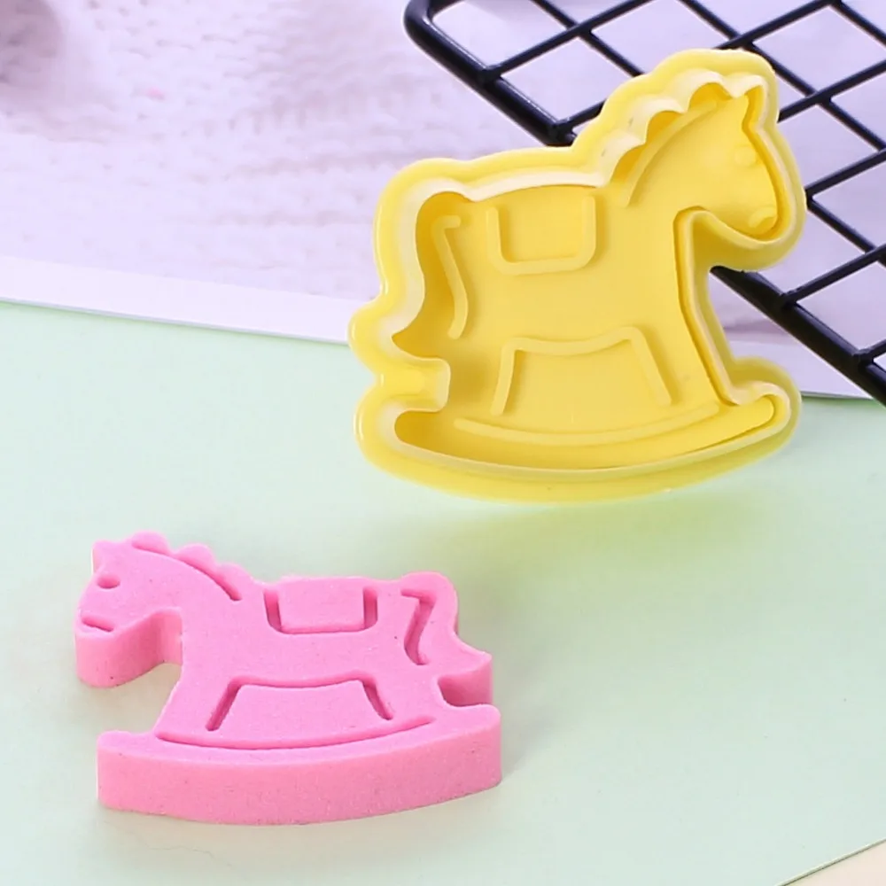 3D Мультяшные игрушки для нарезки печенья в виде животных пресс-форм Плунжер, сахарная мастика форма для выпечки бисквита набор для работы с мастикой «сделай сам» отделочных работ подарок для ребенка