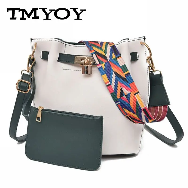 TMYOY Colorful Strap Crossbody Bags For Women 2018 Fashion Bucket